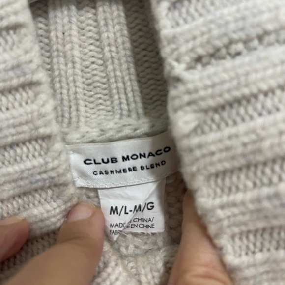 CLUB MONACO Wool grey top with shearling pocket sleeveless - Picture 3 of 3